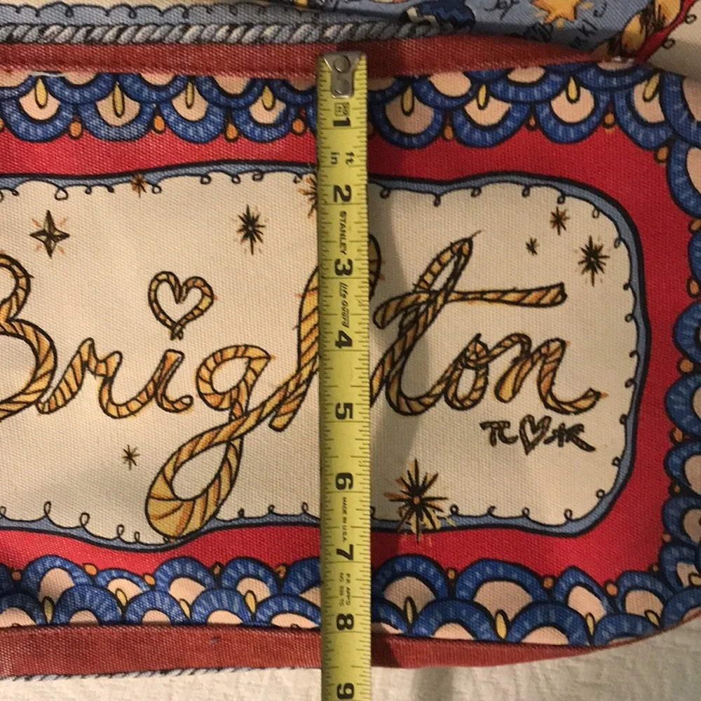 Brighton Love Hearts & Christmas Red & White Colorful Printed Tote Book Bag